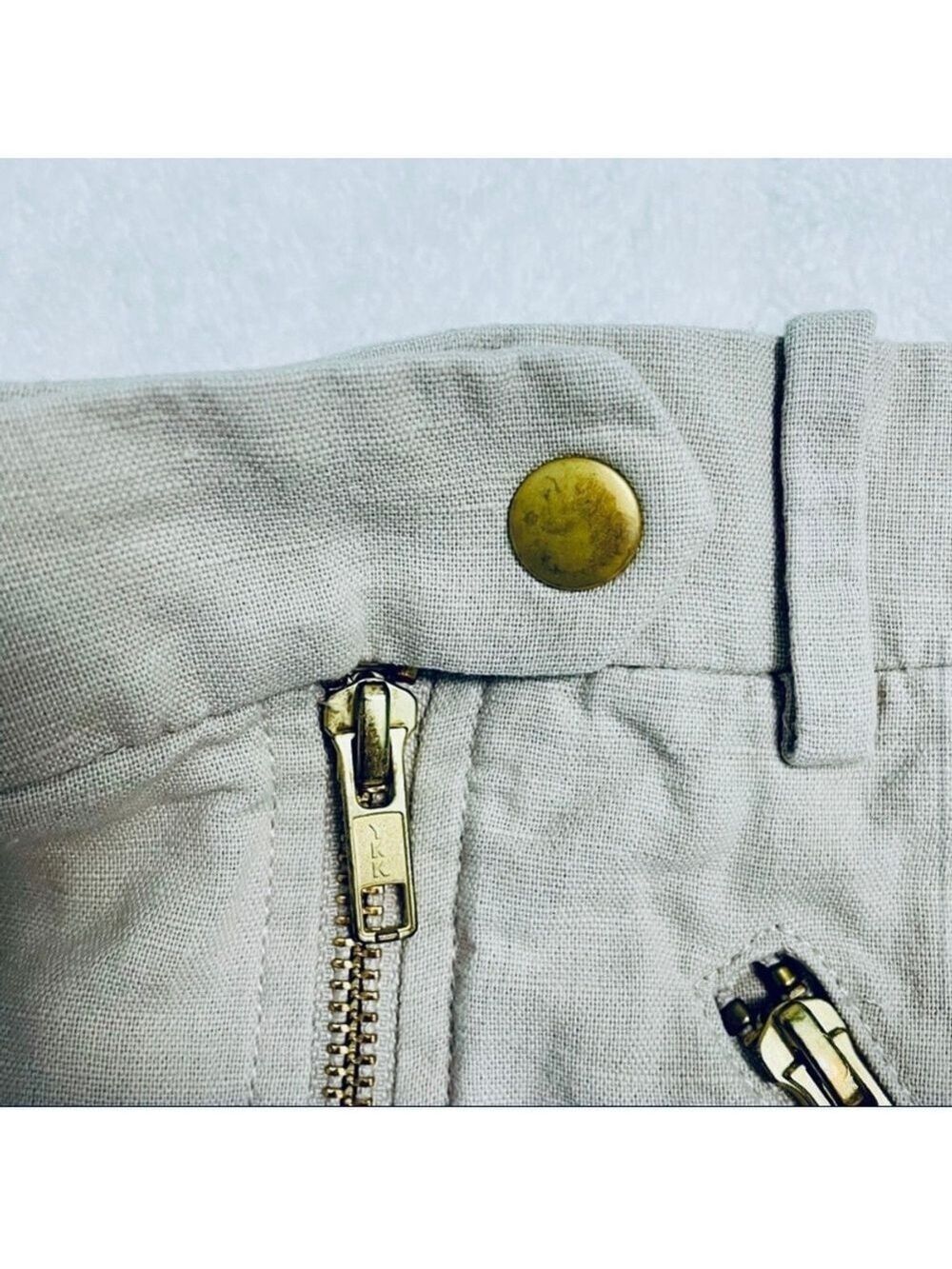 J. Crew Tan Beige Linen Utility Skirt - Picture 8 of 15